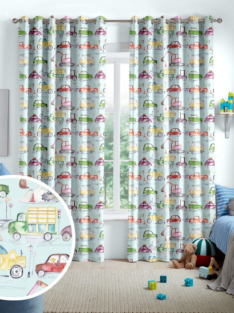 Voyage Dusk Traffic Jam Made To Measure Curtains - Image 1 of 8