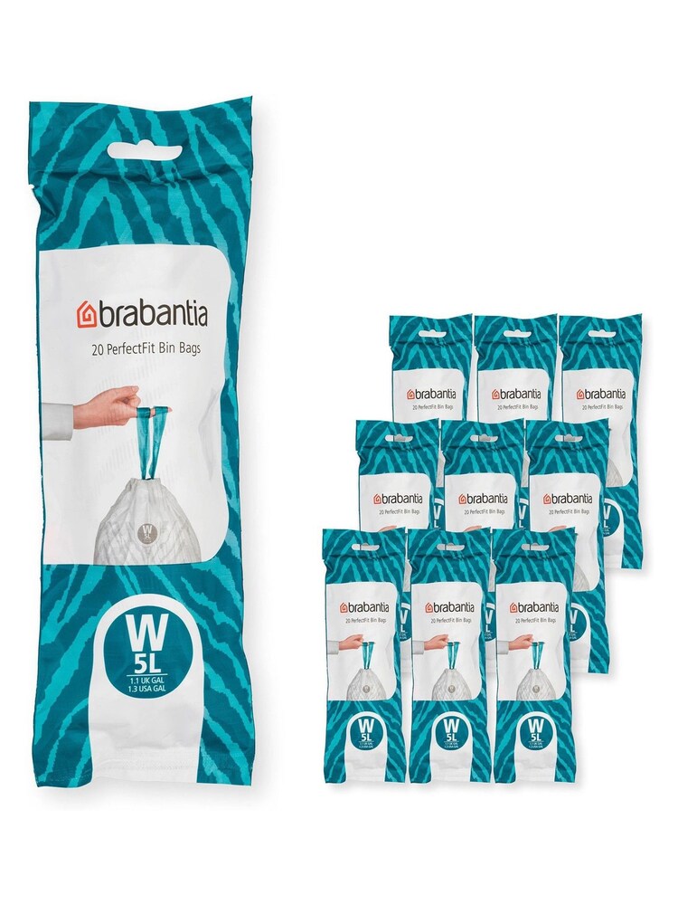 Brabantia White Perfect Fit Bags Code W 5L 200 Bin Bags - Image 1 of 2