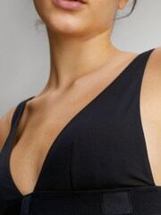Calvin Klein Monogram Rib Triangle Black Bikini Top - Image 3 of 4