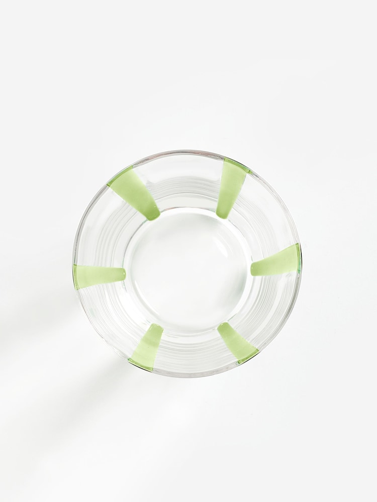 Jasper Conran London Green Set of 4 Short Tumbler Glasses - Image 5 of 5