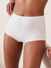 Black / Pastel Rose Nude / White Full Brief Cotton Rich Knickers 4 Pack - Image 2 of 7