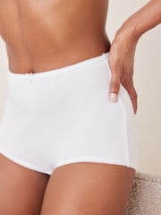 Black / Pastel Rose Nude / White Full Brief Cotton Rich Knickers 4 Pack - Image 4 of 7