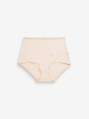 Black / Pastel Rose Nude / White Full Brief Cotton Rich Knickers 4 Pack - Image 5 of 7