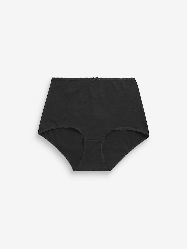 Noir / Pastel Rose Nude / Blanc - Culotte en coton riche 4 Pack - Image 6 of 7