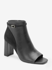 črna - Škornji z debelo peto in odprtim sprednjim delom Forever Comfort® - Slika 4 iz 6
