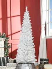 Homcom White 6ft Artificial Christmas Tree - Image 1 of 5