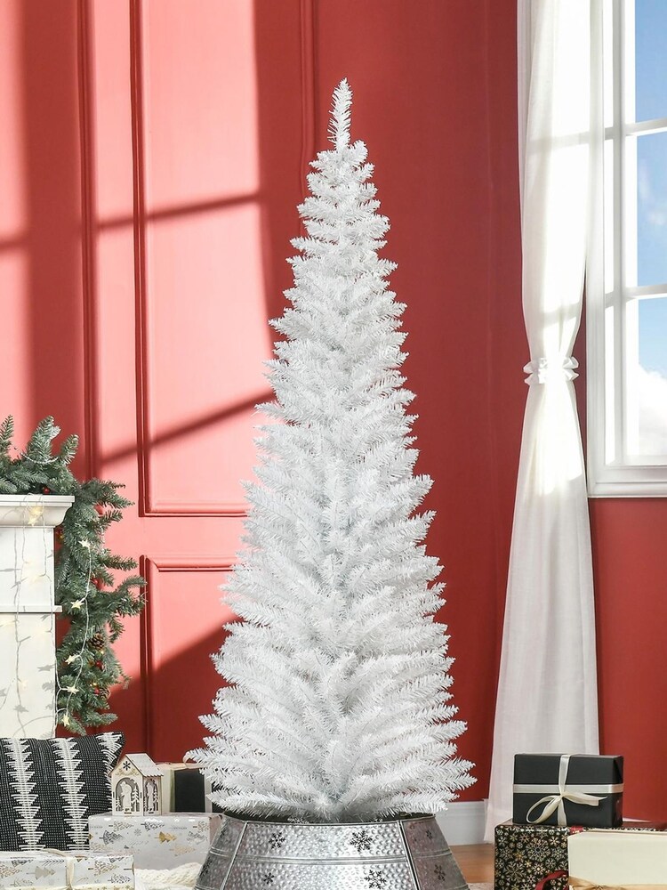 Homcom White 6ft Artificial Christmas Tree - Image 1 of 5
