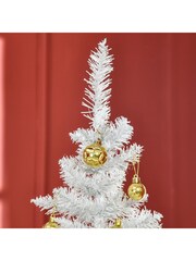 Homcom White 6ft Artificial Christmas Tree - Image 2 of 5