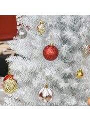 Homcom White 6ft Artificial Christmas Tree - Image 3 of 5