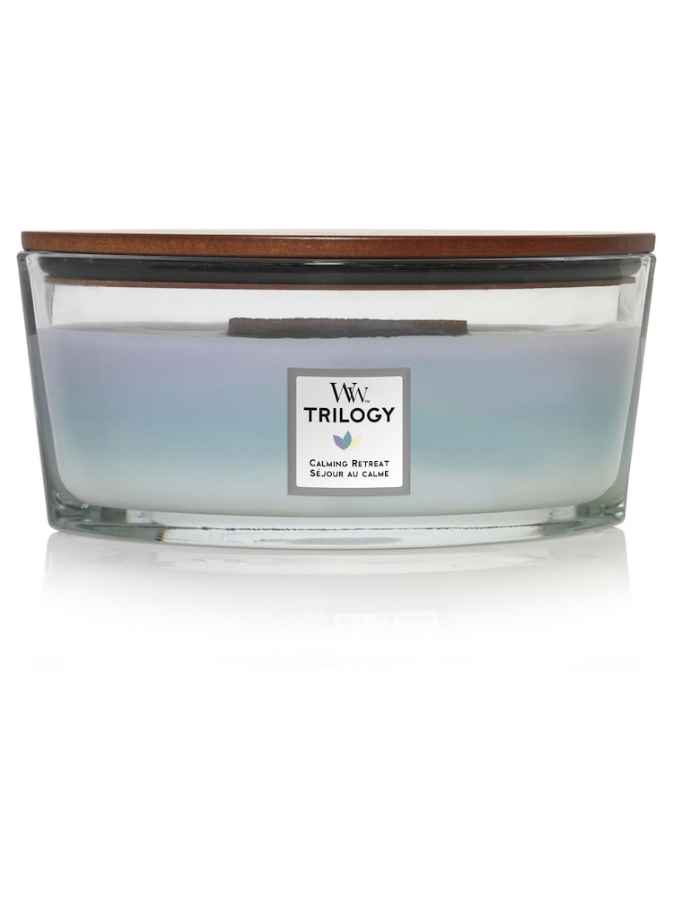 Woodwick Purple Ellipse Trilogy Calming Retreat Candle - Image 1 of 2