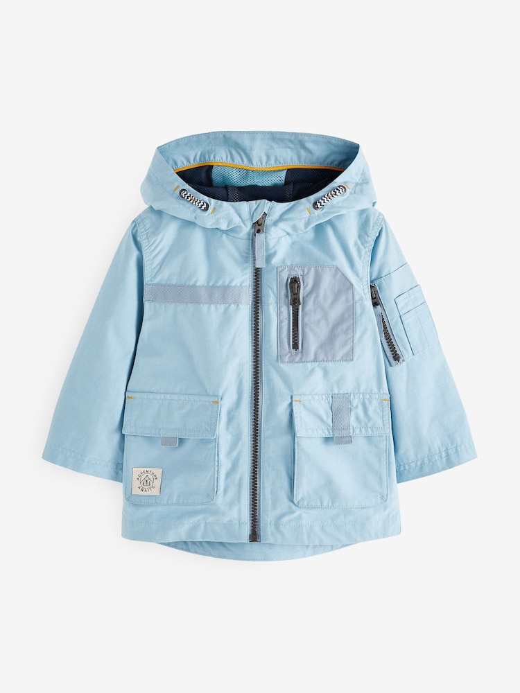 Light Blue Utility Shower Resistant Summer Coat (3mths-7yrs) - Image 1 of 3