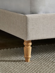 Tweedy Plain Light Natural Hove Upholstered Bed Frame - Image 4 of 7
