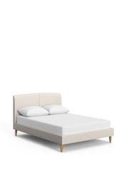 Tweedy Plain Light Natural Hove Upholstered Bed Frame - Image 5 of 7