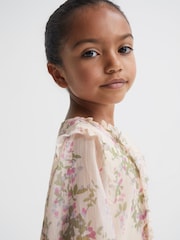 Vestido con estampado de chifón Amber de Reiss - Imagen 6 de 7