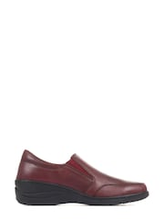 Loretta Red Leather Slip-On Shoes - Image 1 of 5