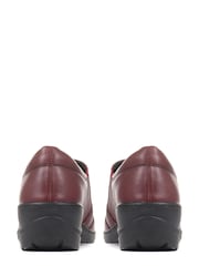 Loretta Red Leather Slip-On Shoes - Image 3 of 5