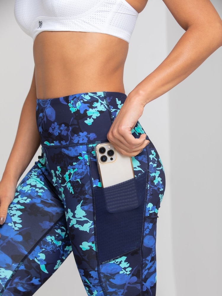 Pour Moi Blue Energy Printed Leggings - Image 2 of 5