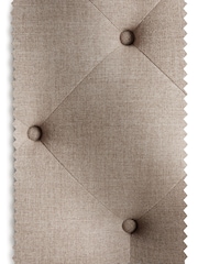 Tailored Linen Look Mocha Brown Buttoned Large Collection Luxe Lancaster Coffee Table Footstool - Image 6 of 7