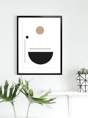 Brookpace Lascelles Black 'Geometry 2' Abstract Picture in Satin Frame - Image 2 of 3