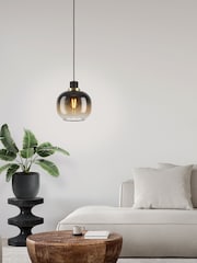 Eglo Black/Brown Oilella Ceiling Light Pendant - Image 1 of 3