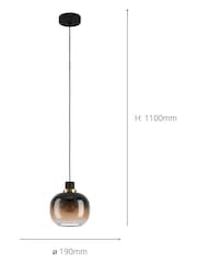 Eglo Black/Brown Oilella Ceiling Light Pendant - Image 3 of 3