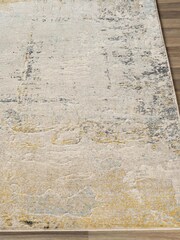 LIVABLISS Yellow City Abstract Modern Marble Runner - Image 2 of 7