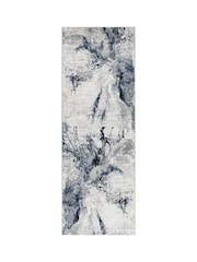 LIVABLISS Blue Jolie Abstract Moderne Marble Runner - Image 2 of 6