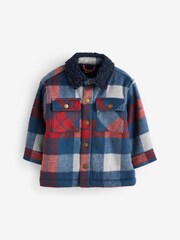 Red Borg Collar Shacket (3mths-7yrs) - Image 1 of 4