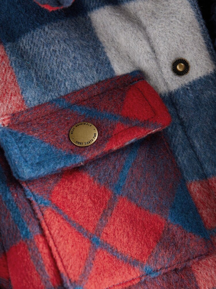 Red Borg Collar Shacket (3mths-7yrs) - Image 4 of 4