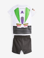 Grey and White Toy Story Buzz Lightyear Short Sleeve T-Shirt and Short Set (3mths-8yrs) - Image 2 of 2