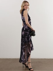 Religion Purple High Low Eclipse Maxi Dress with Ruffle Sleeve - Image 7 of 7