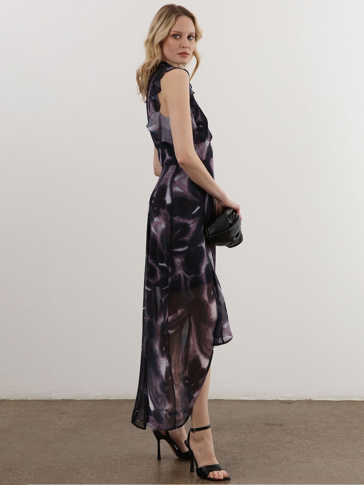 Religion Purple High Low Eclipse Maxi Dress with Ruffle Sleeve - Image 7 of 7 Religion Purple High Low Eclipse Maxi Dress with Ruffle Sleeve - Image 7 of 7