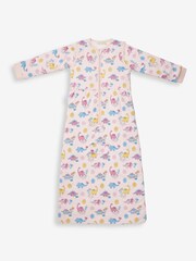 JoJo Maman Bébé Pink Dino 2.5 Tog Travel Toddler Sleeping Bag - Image 1 of 3
