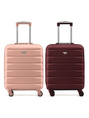 Flight Knight Ryanair Priority 4 Wheel ABS Hard Case Cabin Carry On Suitcase 55x40x20cm  Set Of 2 - Image 1 of 7