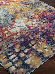 LIVABLISS Yellow Floransa Abstract Modern Marble Runner - Image 2 of 6