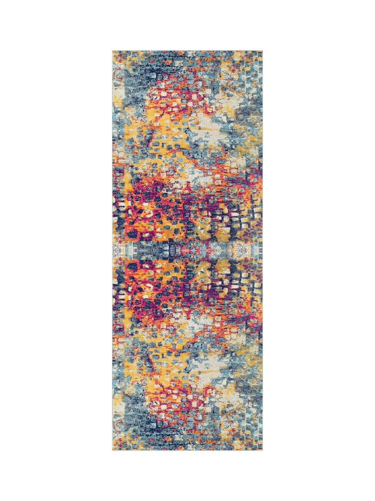 LIVABLISS Yellow Floransa Abstract Modern Marble Runner - Image 6 of 6