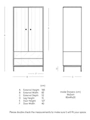 Swoon Brown Norrebro Wardrobe - Image 5 of 5