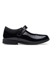 Clarks Black Multi Fit Patent Magic Step Bar Shoes - Image 1 of 7
