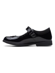 Clarks Black Multi Fit Patent Magic Step Bar Shoes - Image 2 of 7