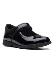 Clarks Black Multi Fit Patent Magic Step Bar Shoes - Image 3 of 7