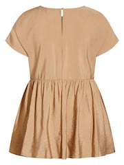 City Chic Yellow Back Frill Hi-Lo Top - Image 5 of 5
