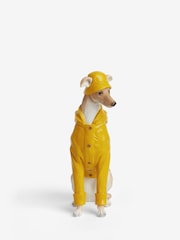 Natural Willow the Whippet in Raincoat Dog Ornament - Image 3 of 4