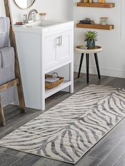 LIVABLISS Grey City Animal Print Zebra Boho Runner - Image 1 of 6