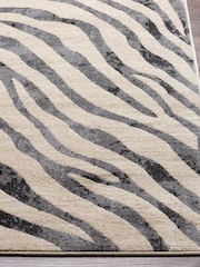 LIVABLISS Grey City Animal Print Zebra Boho Runner - Image 2 of 6