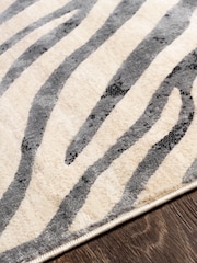 LIVABLISS Grey City Animal Print Zebra Boho Runner - Image 4 of 6
