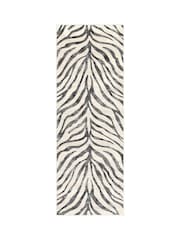 LIVABLISS Grey City Animal Print Zebra Boho Runner - Image 6 of 6