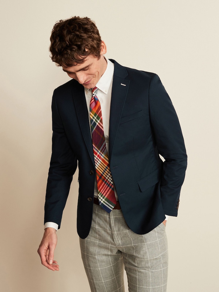 Marineblau/blau - Regulär - Stretch-Blazer aus Baumwolle - Bild 1 von 12
