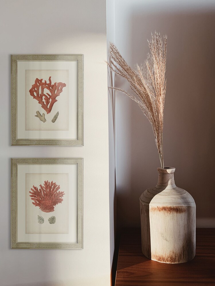 Brookpace Lascelles Gold Antique Red Coral I in Antique Mirrored Frame - Image 2 of 3