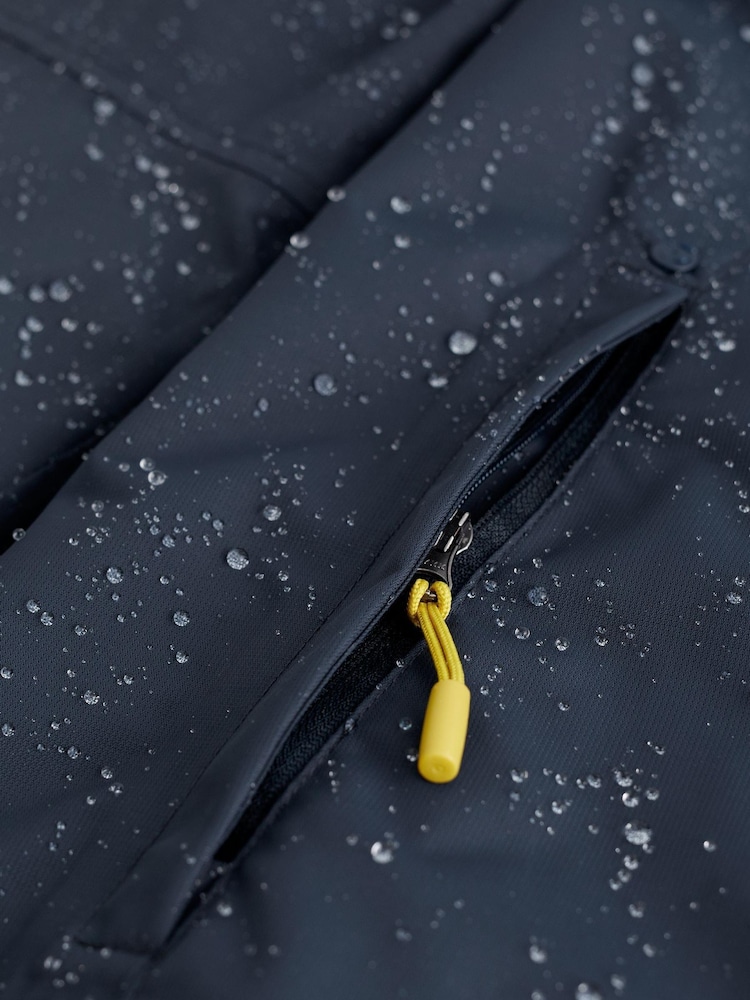 Seasalt Cornwall Navy Blue Petite Waterproof Janelle Coat - Image 10 of 10