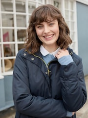 Seasalt Cornwall Navy Blue Petite Waterproof Janelle Coat - Image 5 of 10